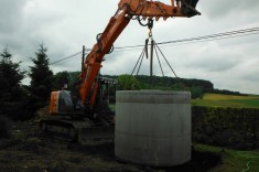 Pose de micro-station, citerne et raccordement