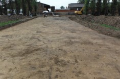 Réalisation d'une dalle en béton pour un silo de maïs