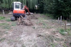 Réalisation égouttage, pose de gaines techniques et des fondations